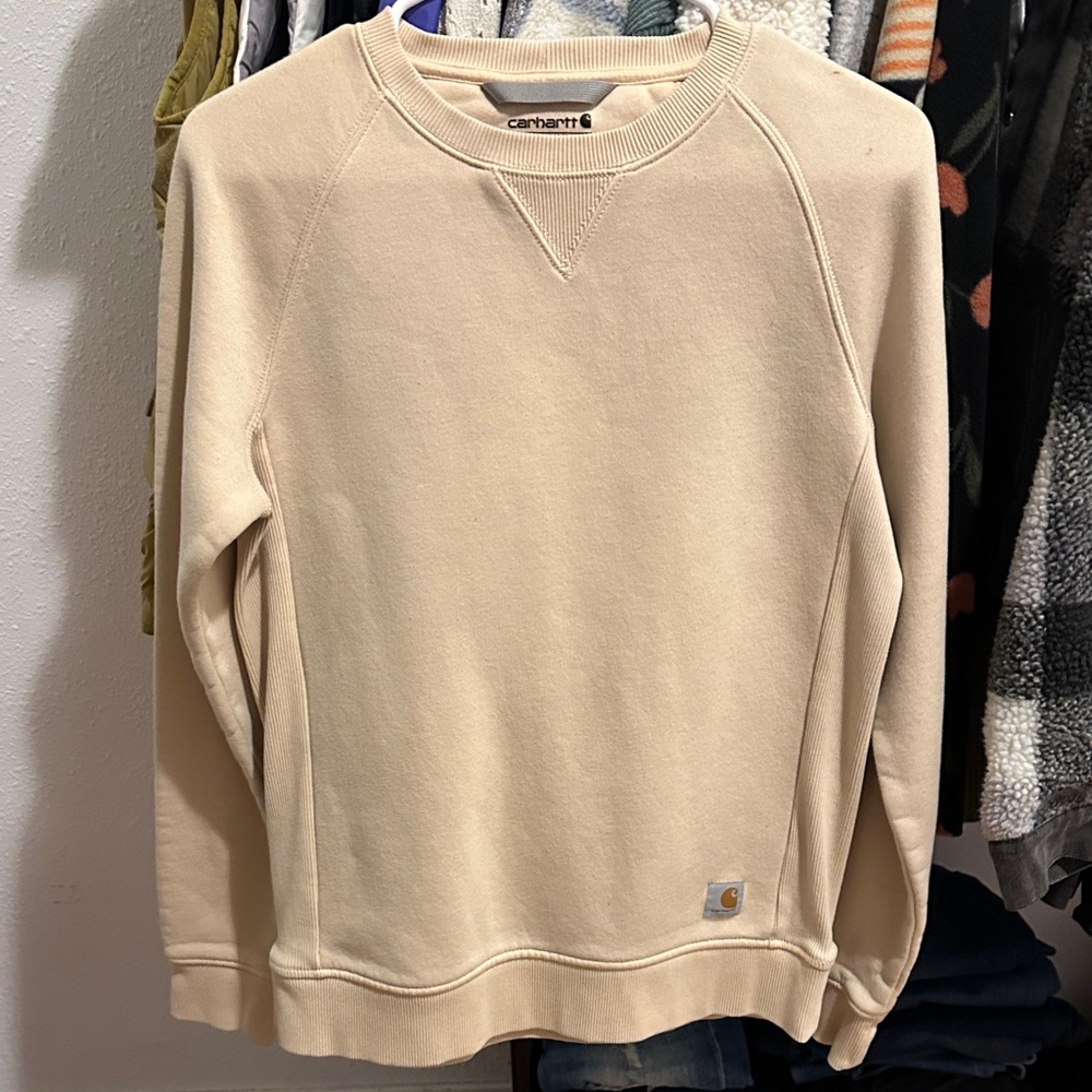 Carhartt Men's Beige Crewneck Sweater